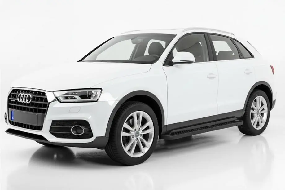 Audi Q3 2011-2019 гг. Боковые Подножки Allmond Black (2 шт., Алюминий) Image