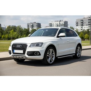 Боковые Подножки Tayga (2 шт., Алюминий) Audi Q5 2008-2017 гг. фото 1