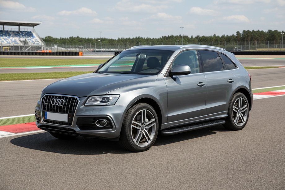 Audi Q5 2008-2017 гг. Боковые пороги Bosphorus Black (2 шт., алюминий) Image
