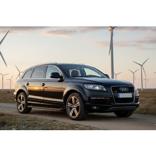 Боковые Подножки Allmond Black (2 шт., Алюминий) Audi Q7 2005-2015 гг. фото 1