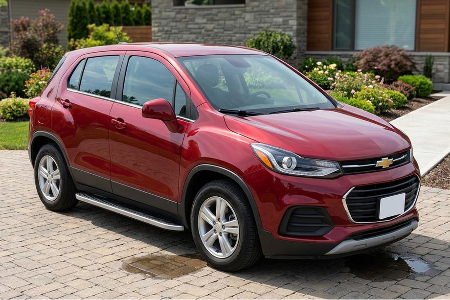 Chevrolet Trax 2012-2023 гг. Боковые Подножки Tayga Grey (2 шт., Алюминий) Image