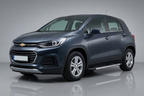 Chevrolet Trax 2012-2023 гг. Боковые Подножки Duru (2 шт., Алюминий) фото 1