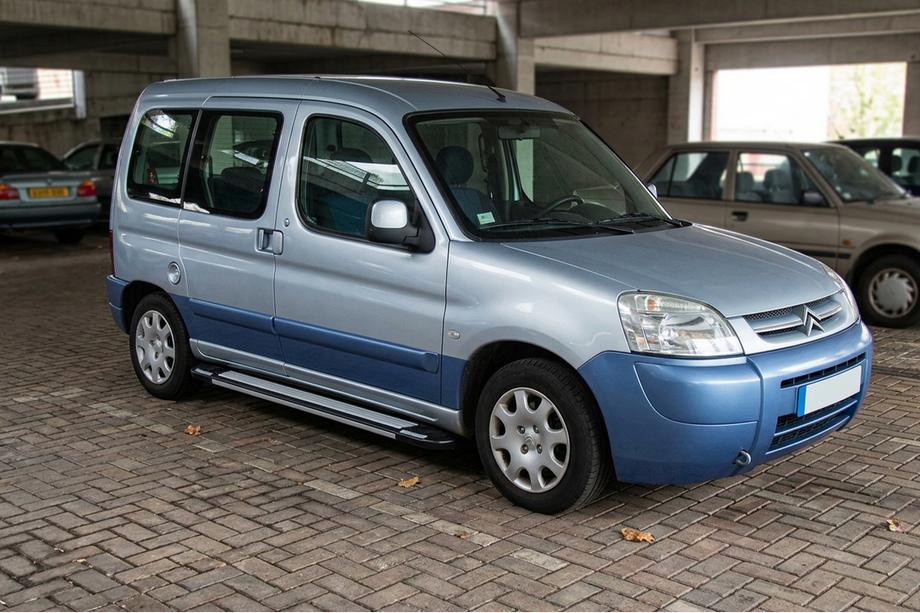 Citroen Berlingo 1996-2008 гг. Боковые Подножки Rainbow (2 шт., Алюминий) Image