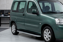 Peugeot Partner 1996-2008 гг. Боковые Подножки Tayga Grey (2 шт., Алюминий) фото 1