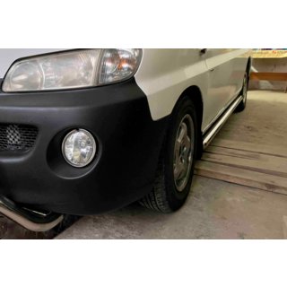 Боковые трубы BB002 (2 шт., нержавейка) Hyundai H200, H1, Starex 1998-2007 гг. фото 1