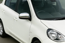 Nissan Note 2012-2020 гг. Накладки на Зеркала (2 шт., Нержавейка) фото 1