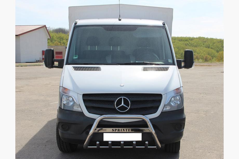 Mercedes Sprinter W906 2006–2018 гг. Кенгурятник WT003 (нержавейка) 60мм, с надписью Фото 3