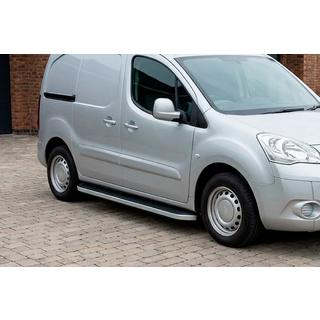 Боковые Подножки Tayga Grey (2 шт., Алюминий) Peugeot Partner Tepee 2008-2018 гг. фото 1