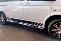 Volkswagen T5 Transporter 2003-2010 гг. Боковые трубы (2 шт., нержавейка) 60мм, Короткая База фото 7