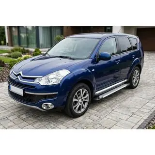 Боковые пороги Allmond (2 шт., алюминий) Citroen C-Crosser 2007-2013 гг. фото 1