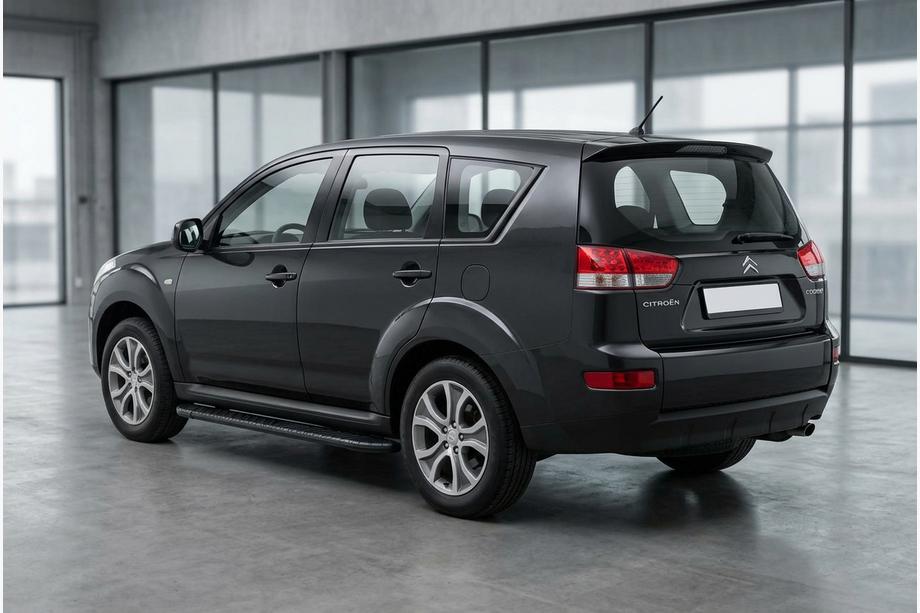 Citroen C-Crosser 2007-2013 гг. Боковые пороги Bosphorus Black (2 шт., алюминий) Image