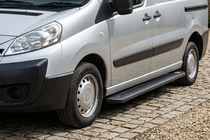 Citroen Jumpy 2007–2017 гг. Боковые Подножки Allmond Black (2 шт., Алюминий) фото 1