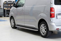 Citroen Jumpy 2007–2017 гг. Боковые Подножки Maydos V1 (2 шт., Алюминий и Нержавейка) фото 1