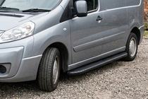 Citroen Jumpy 2007–2017 гг. Боковые пороги Bosphorus Black (2 шт., алюминий) Длинная База фото 1