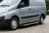 Citroen Jumpy 2007–2017 гг. Боковые Подножки Duru (2 шт., Алюминий) фото 1