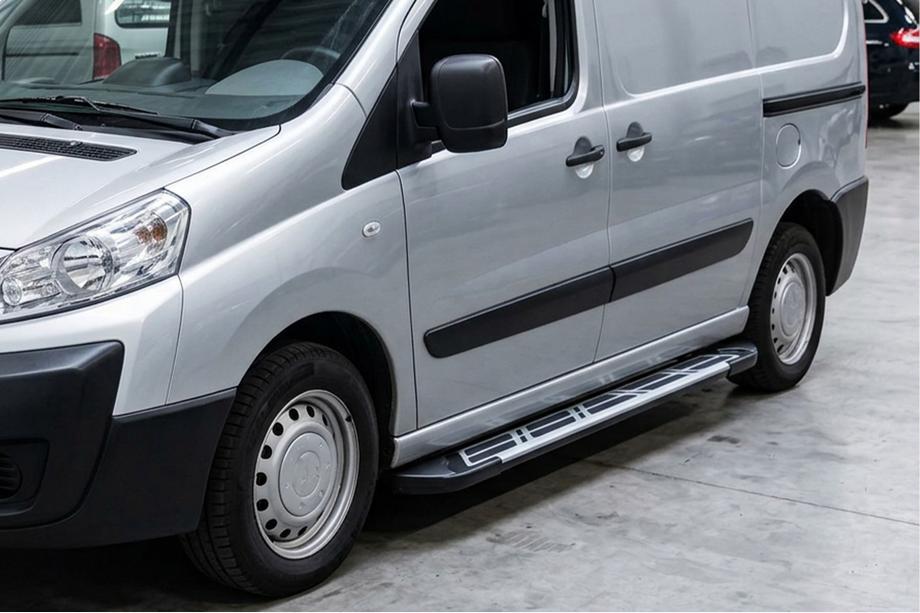 Fiat Scudo 2007-2015 гг. Боковые Подножки Sunrise (2 шт., Алюминий) Image