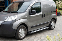 Citroen Nemo 2007-2017 гг. Боковые Подножки Line (2 шт., Алюминий) фото 1