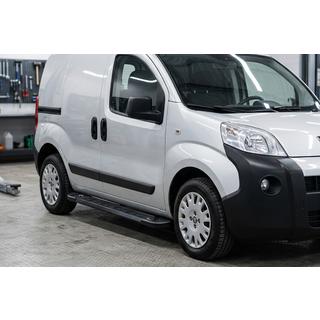 Боковые Подножки RedLine Black (2 шт., Алюминий) Fiat Fiorino/Qubo 2008-2024 гг. фото 1