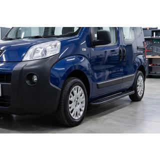 Боковые пороги Bosphorus Black (2 шт., алюминий) Peugeot Bipper 2008-2017 гг. фото 1