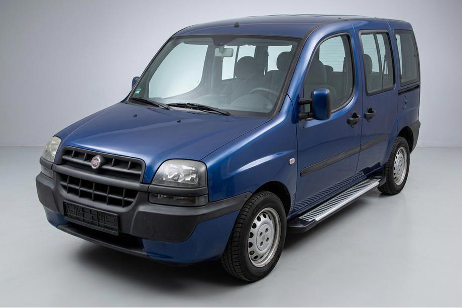 Fiat Doblo I 2001-2005 гг. Боковые Подножки Line (2 шт., Алюминий) Image
