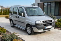 Fiat Doblo I 2001-2005 гг. Боковые Подножки Rainbow (2 шт., Алюминий) фото 1