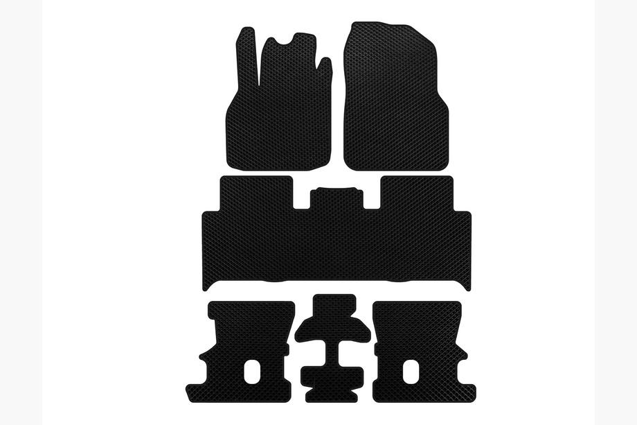 Renault Scenic/Grand 2003-2009 гг. Коврики EVA (3 ряда, черные) Image