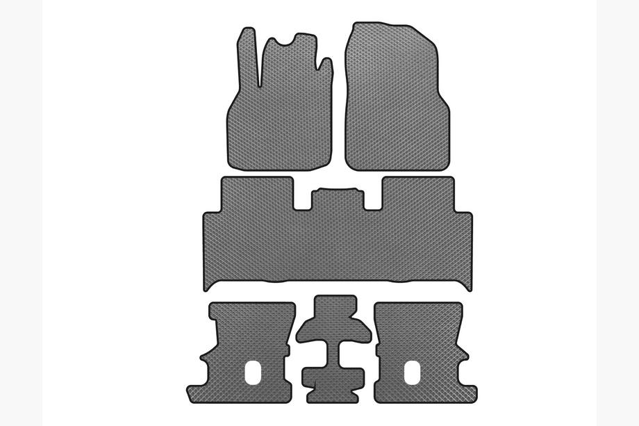 Renault Scenic/Grand 2003-2009 гг. Коврики EVA (3 ряда, Серые) Image