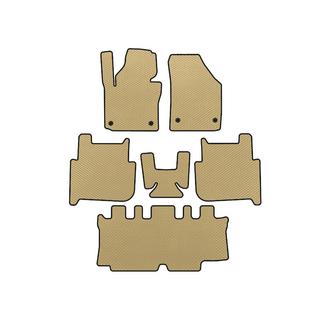 Коврики EVA (3 ряда, 2006-2010, 7-местный, Бежевые) Volkswagen Touran 2003-2010 гг.