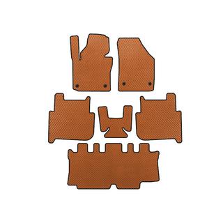 Коврики EVA (3 ряда, 2006-2010, 7-местный, Оранжевые) Volkswagen Touran 2003-2010 гг.