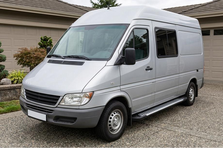 Mercedes Sprinter W901/902/903/904/905 1995–2006 гг. Боковые Подножки Line (2 шт., Алюминий) Image