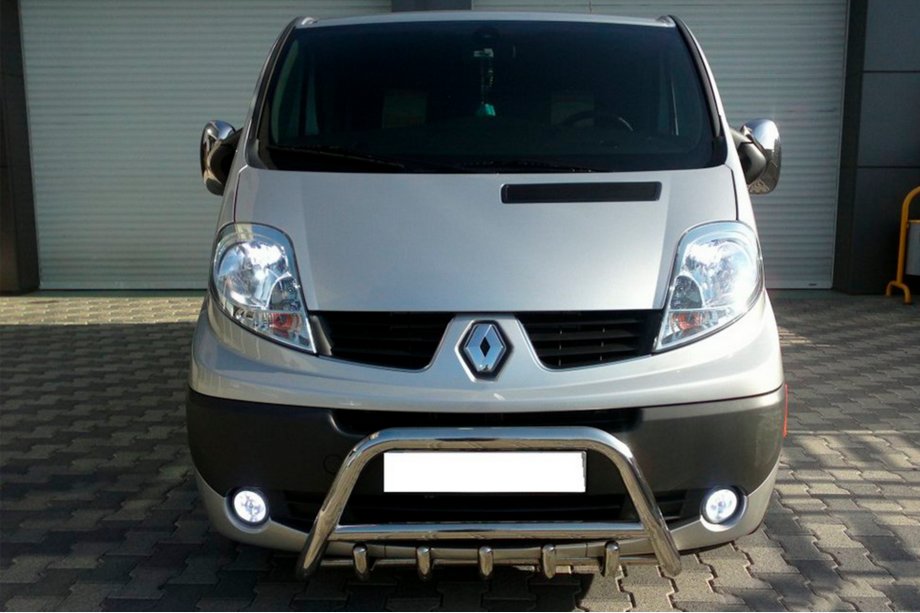 Opel Vivaro 2001–2015 гг. Кенгурятник WT003-4 (нержавейка) С надписью Фото 12