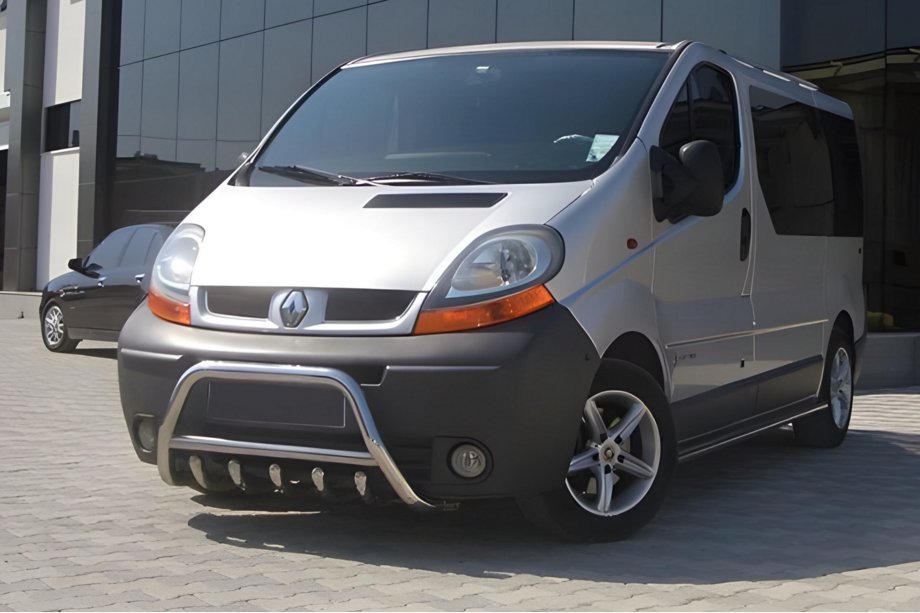 Renault Trafic 2001–2015 гг. Кенгурятник WT003-4 (нержавейка) Без надписи Фото 2