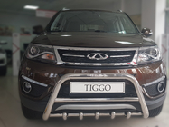 Chery Tiggo 5 2013- гг. Кенгурятник WT003 (нержавейка) фото 1
