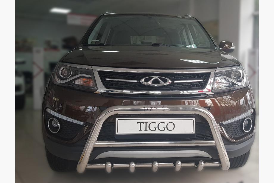 Chery Tiggo 5 2013- гг. Кенгурятник WT003 (нержавейка) Image