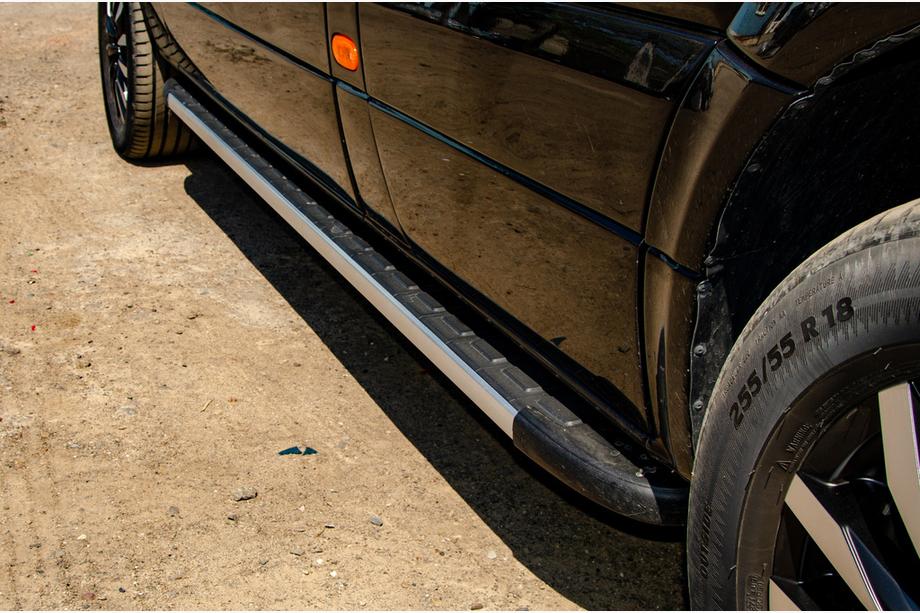Volkswagen Crafter 2006-2016 гг. Боковые Подножки Duru (2 шт., Алюминий) Long/ExtraLong Фото 2