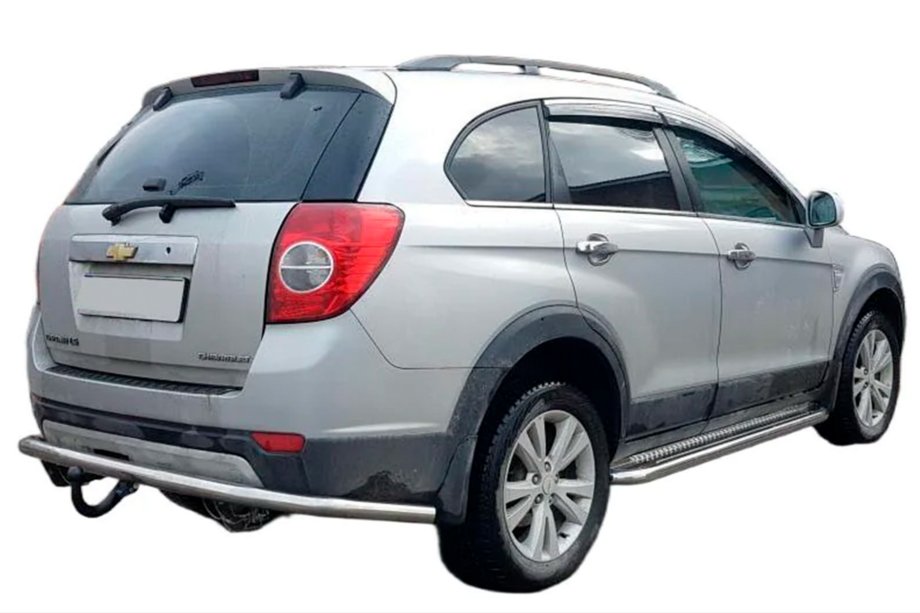 Chevrolet Captiva 2006-2019 гг. Задняя Защита AK005 (Нержавейка) Image