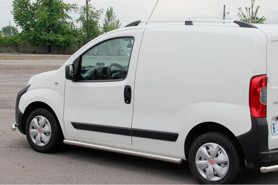 Peugeot Bipper 2008-2017 гг. Боковые трубы Ø60 (2 шт., Нержавейка) Image