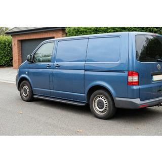 Боковые пороги Bosphorus Black (2 шт., алюминий) Volkswagen T5 Multivan 2003–2010 гг. фото 1