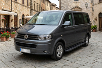 Volkswagen T5 2010-2015 гг. Боковые пороги Bosphorus Black (2 шт., алюминий) фото 1