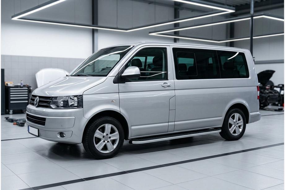 Volkswagen T5 2010-2015 гг. Боковые Подножки Tayga (2 шт., Алюминий) Image