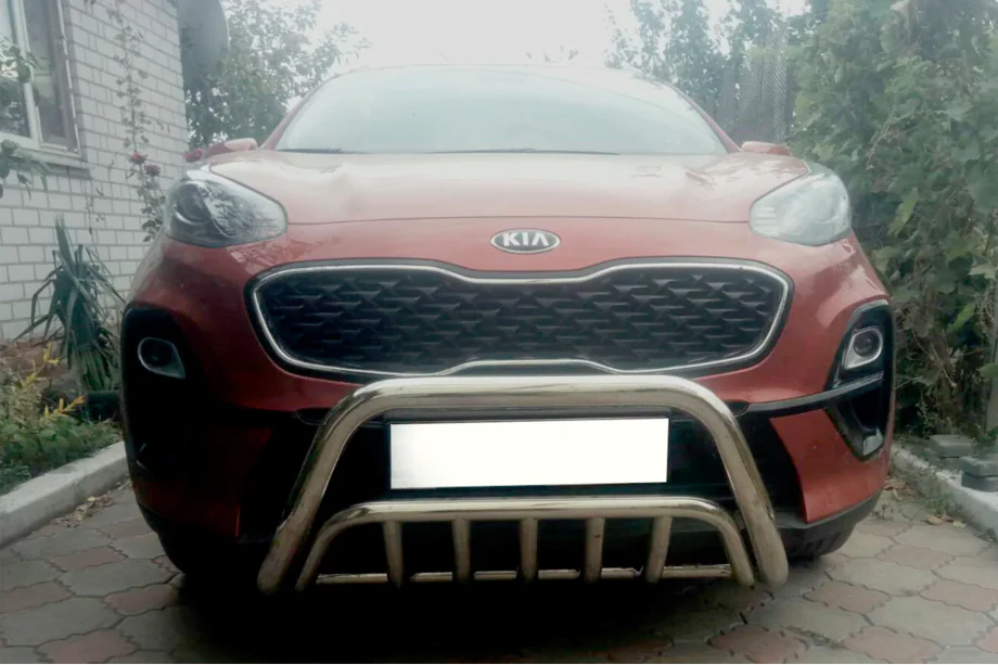 Kia Sportage 2015-2021 гг. Передняя Дуга WT002 (Нержавейка) Image