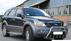 Kia Sorento I BL 2002-2009 гг. Кенгурятник WT003-2 (нержавейка) фото 3