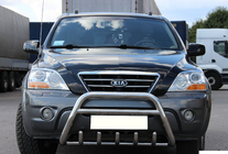 Kia Sorento I BL 2002-2009 гг. Кенгурятник WT003-2 (нержавейка) фото 1