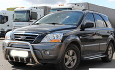 Kia Sorento I BL 2002-2009 гг. Кенгурятник WT003-2 (нержавейка) фото 4