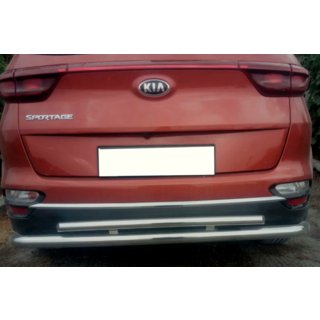 Задняя защита AK002-2 (нерж. сталь) Kia Sportage 2015-2021 гг. фото 2