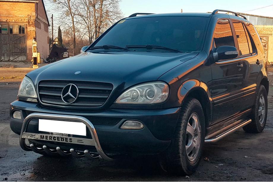 Mercedes ML W163 1997-2005 гг. Кенгурятник WT004 (нержавейка) Фото 3