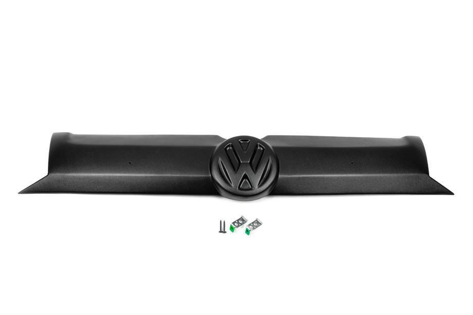 Volkswagen T5 2010-2015 гг. Зимняя накладка на верхнюю решетку радиатора глянцевая Фото 4