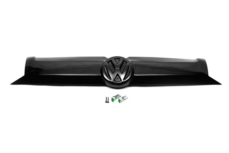 Volkswagen T5 2010-2015 гг. Зимняя накладка на верхнюю решетку радиатора глянцевая Фото 6