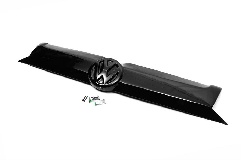 Volkswagen T5 2010-2015 гг. Зимняя накладка на верхнюю решетку радиатора глянцевая Фото 7