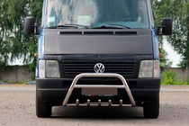 Volkswagen LT 1995-2006 гг. Кенгурятник WT003 (нержавейка) 60мм, без надписи фото 1